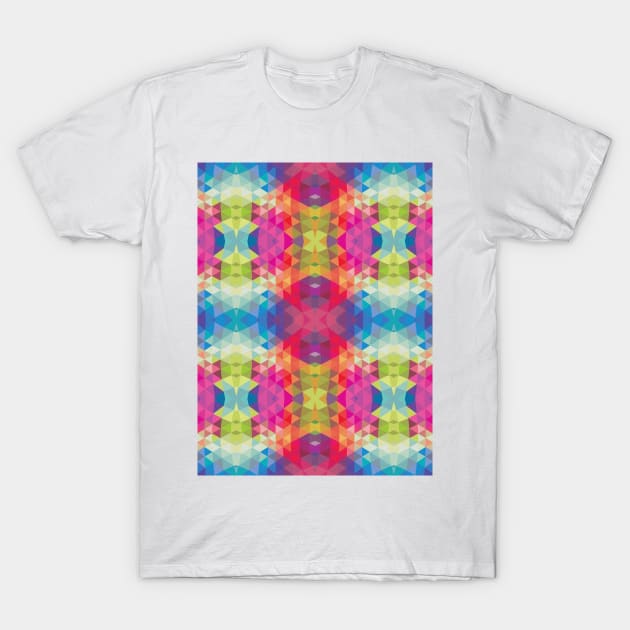 Geometric Fractal Kaleidoscope Rainbow T-Shirt by Tobe_Fonseca